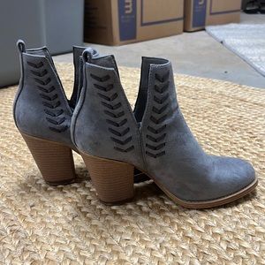 Dominique Nicole grey ankle boots